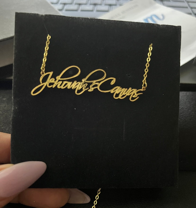 Custom Script Necklace